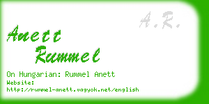 anett rummel business card